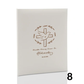Album komunijny wklejany 40 kremowych stron, personalizowany, 5 wzorów